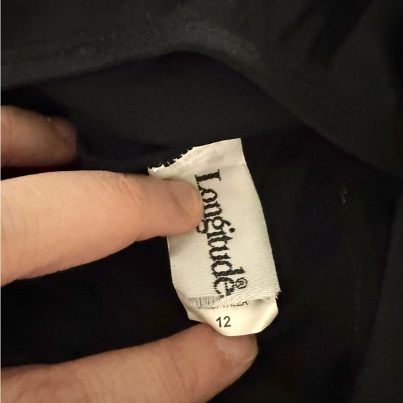 Vtg 90s Yellow/Black Floral V-Neck High Leg One Piece Swimsuit Large 12 - Picture 4 of 7